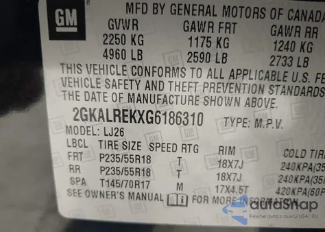2016 GMC Terrain Denali z USA, uszkodzony, nr VIN 2GKALREKXG6186310